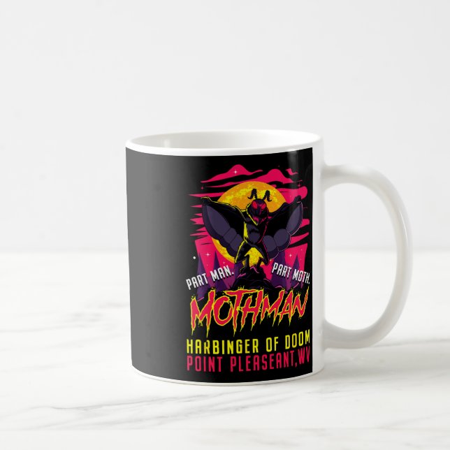 Caneca De Café Mothman Fun Cryptid Harbinger Part Man Part Moth (Direita)