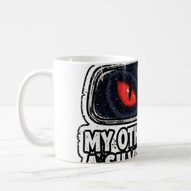 Caneca De Café Mothman Meme — Outro Carro (Esquerda)