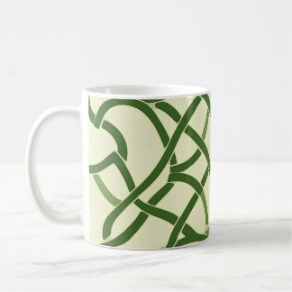 Caneca De Café ☘️ Motif Celtique Vert en Entrelacs 🍀