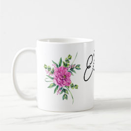 Caneca De Café Motif floral com nome