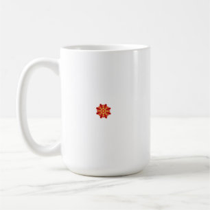 Caneca De Café Motif gráfico com vermelho e ora encravado