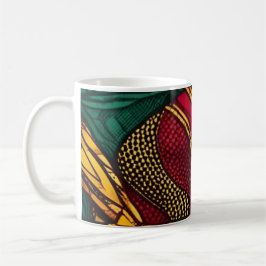 Caneca De Café Motif Wax Africain – Explosion de Couleurs