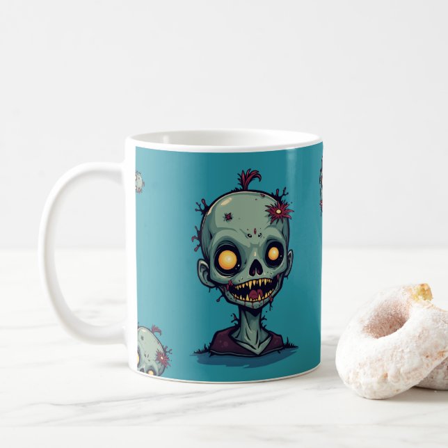 Caneca De Café Motif zombie bleu (Com Donut)