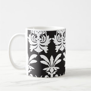 Caneca De Café Motifs do Ventilador Elegante no Ouro Art Deco.