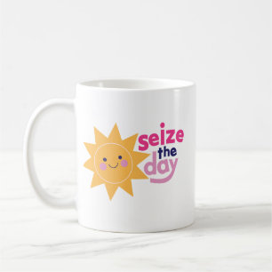 Caneca De Café Motivação Brilhante Sorrindo Frase Sol