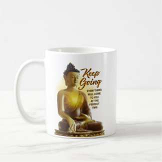 Caneca De Café Motivação Buda Inspiração Branca