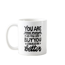 Motivação Citação Lino Impressão Mug