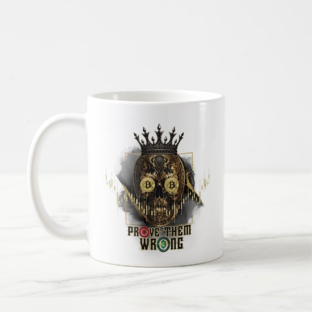 Caneca De Café Motivação Crypto | Bitcoin | Prove-os errado  (Esquerda)