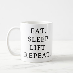 Caneca De Café Motivação da malhação - Repetir Elevação da Suspen