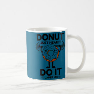 Caneca De Café Motivação de Fitness Levantando Peso de Donut Engr