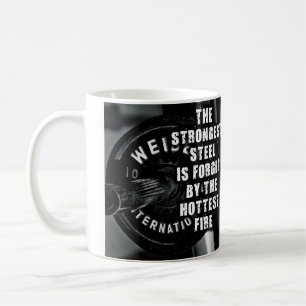 Caneca De Café Motivação de Workout de Construção de Pormenores