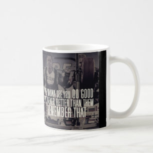 Caneca De Café Motivação do Quadrado "Levantamento de Energia"