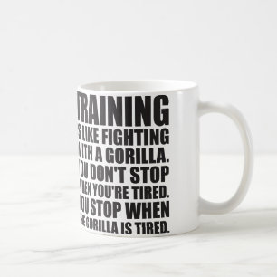 Caneca De Café Motivação do Workout - Treinamento - Luta Contra U