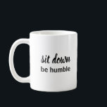 Caneca De Café Motivação e Inpiração cita Preto e Branco<br><div class="desc">Monograma motivacional e Inpiração cita Café de Lagoas Negras e Brancas</div>