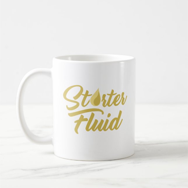 Caneca De Café Motivação Engraçada de Fluido de Arranque (Esquerda)