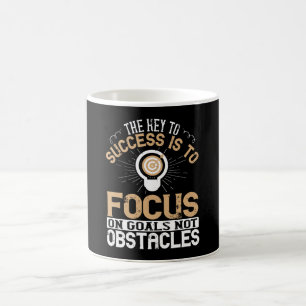 Caneca De Café Motivação - Foco nos Objetivos, Não nos Obstáculos