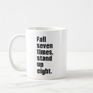 Caneca De Café Motivação Gym - Queda Sete Vezes, Levante Oito