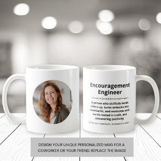 Caneca De Café Motivação Personalizada de Fotografias do Engenhei