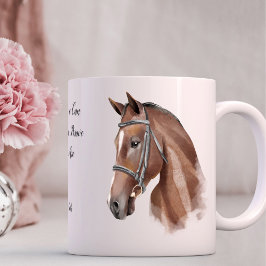 Caneca De Café Motivação personalizada para cavalos equestres Ins