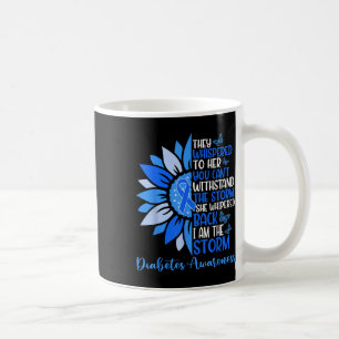 Caneca De Café Motivação Suporte Esquadrão Diabetes Azuis De Gira