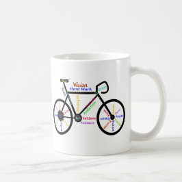 Caneca De Café Motivational Bike, Cycle, Biking, Esportes Palavra