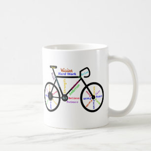 Caneca De Café Motivational Bike, Cycle, Biking, Palavras Esporti