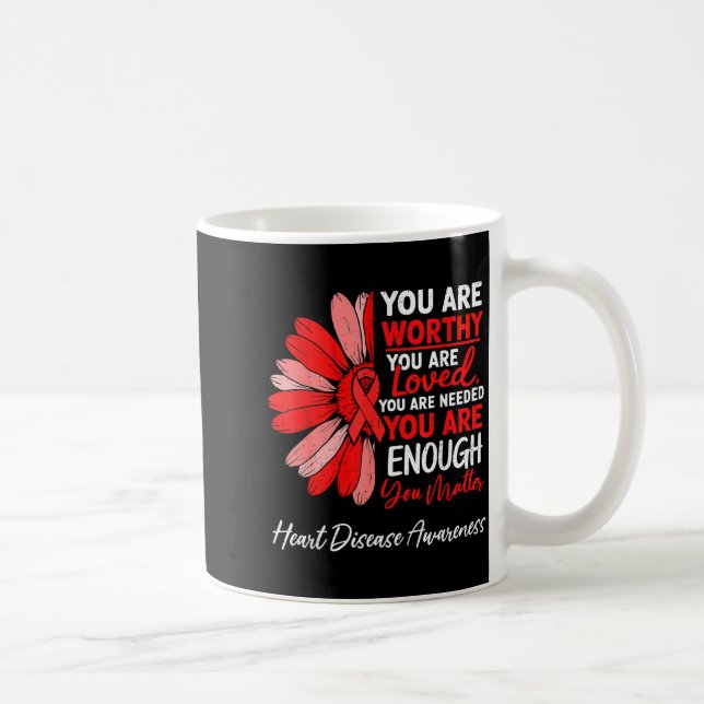 Caneca De Café Motivational Heart Health Heart Disease Awareness  (Direita)