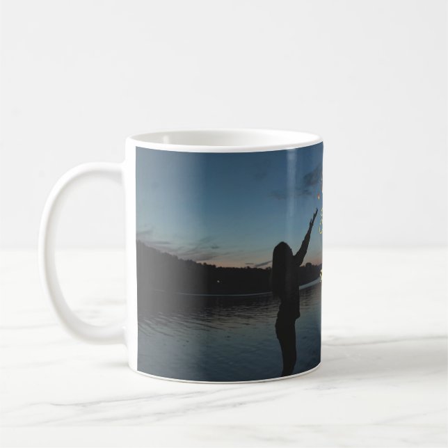 Caneca De Café Motivational Peace Quote Mug: Finding True Peace (Esquerda)