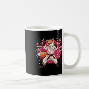 Caneca De Café Motivo de Raposa de Caratê Taekwondo Jiu-jitsu Mma