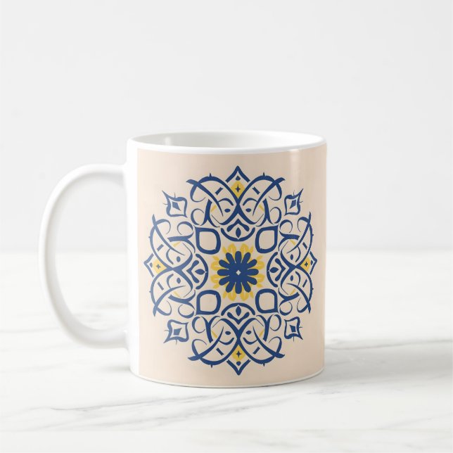 Caneca De Café motivo marroquino. mandala (Esquerda)