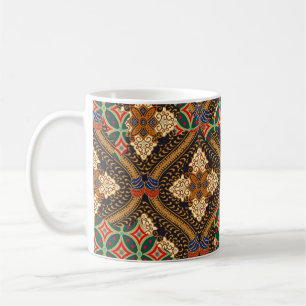 Caneca De Café Motivos batidos indonésios com um plano muito dis