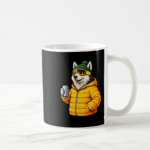 Caneca De Café Motivos de animais camisa husky festa après ski es