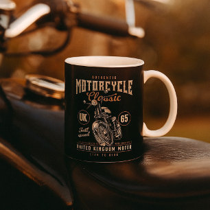 Caneca De Café Moto Clássica Autêntica