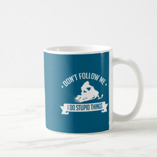 Caneca De Café Moto de neve Não me siga Eu faço coisas de garanhã