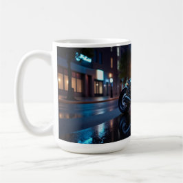 Caneca De Café Moto Noturna Urbana