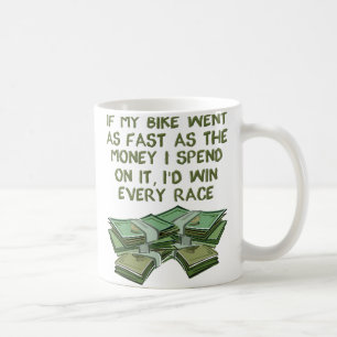 Caneca De Café Moto Off-Road Rápida Como Dinheiro Motocross Diver