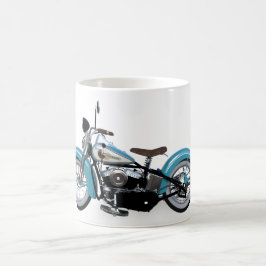 Caneca De Café Motocicleta azul Vintage