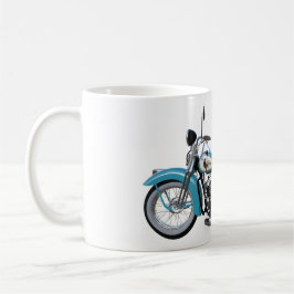 Caneca De Café Motocicleta azul Vintage