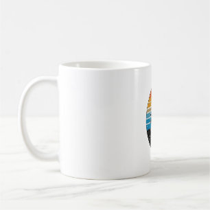 Caneca De Café Motocicleta com asa de chamas do crânio
