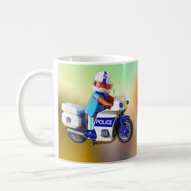 Caneca De Café Motocicleta da polícia (Esquerda)
