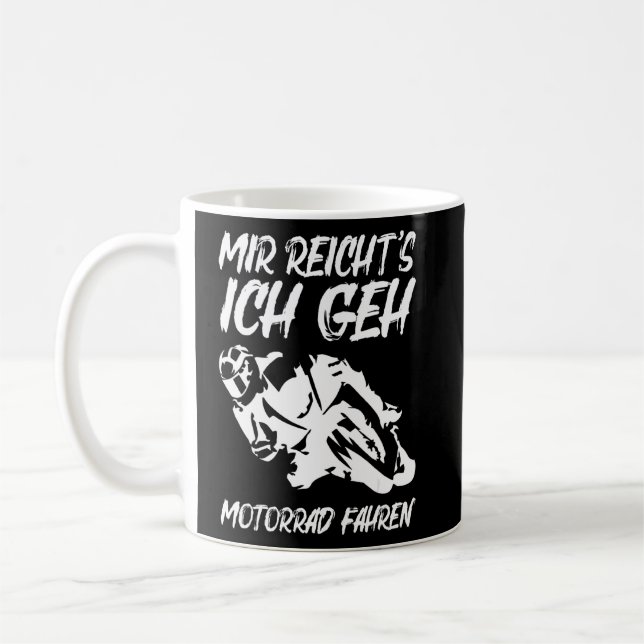 Caneca De Café Motocicleta Ich Geh de Mir Reicht (Esquerda)