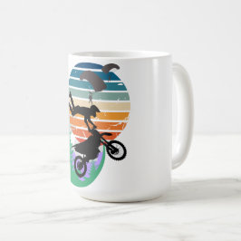 Caneca De Café Motocicleta, paraquedas e ao ar livre