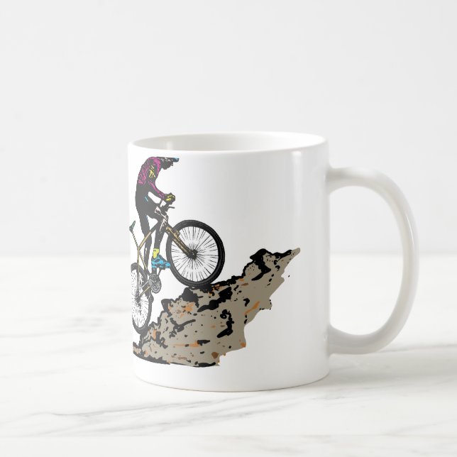 Caneca De Café Motociclista da montanha (Direita)
