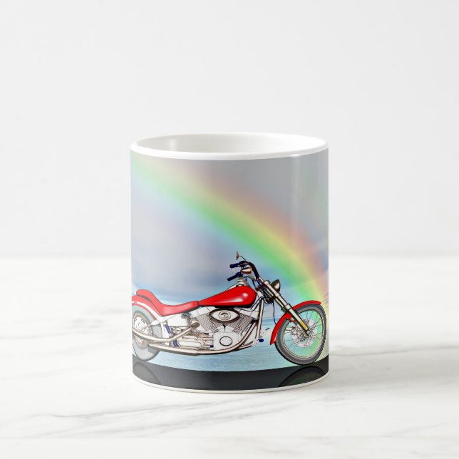 Caneca De Café Motociclo e arco-íris (Centro)