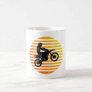 Caneca De Café Motocross Dirt Bike Catar Ar no Sunrise Sunset