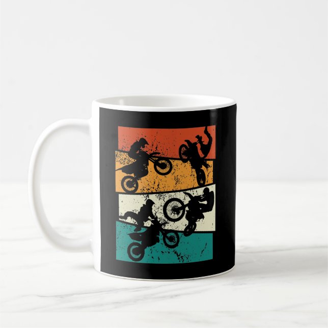 Caneca De Café Motocross Freestyle Retrô (Esquerda)