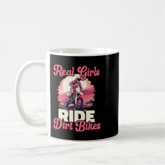 Caneca De Café Motocross Mulher Real Raparigas cavalgam Dirt Bike