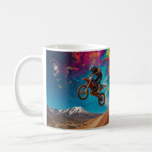 Caneca De Café Motocross Racer na Montanha Slope