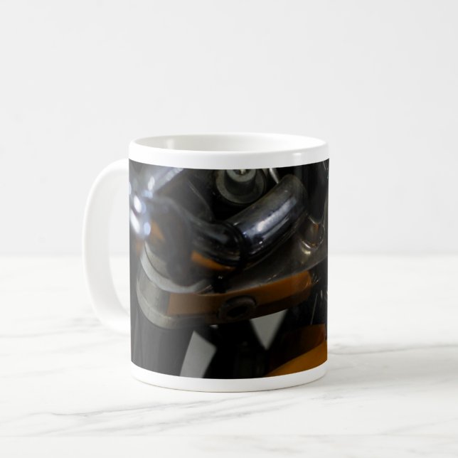 Caneca De Café Motoqueiro Motociclista Motocicleta (Frente Esquerda)