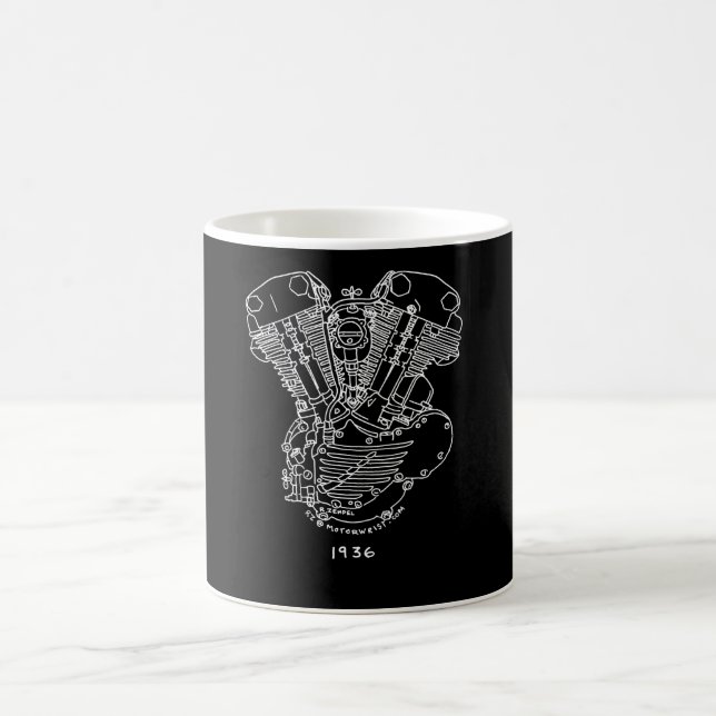 Caneca De Café Motor do Knucklehead de 1936 HD (Centro)